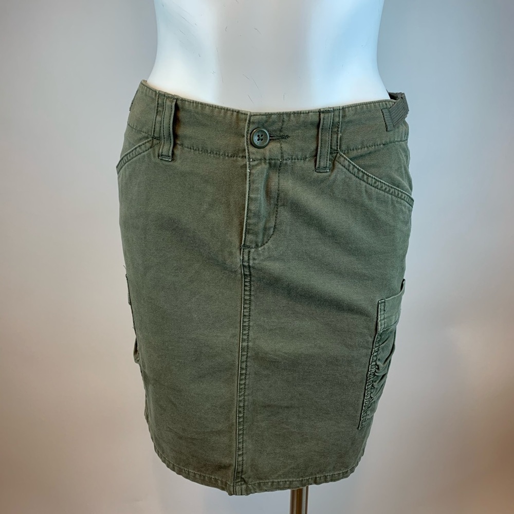 Old Navy Army Green Midi Utility Skirt